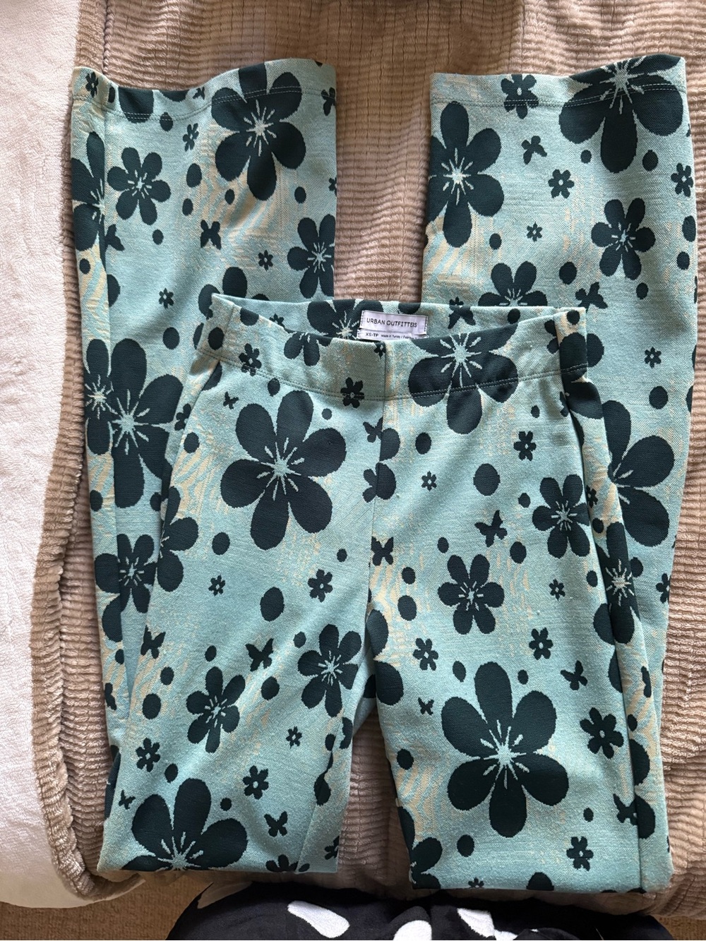 Urban Outfitters Kids Mint Green Floral Leggings